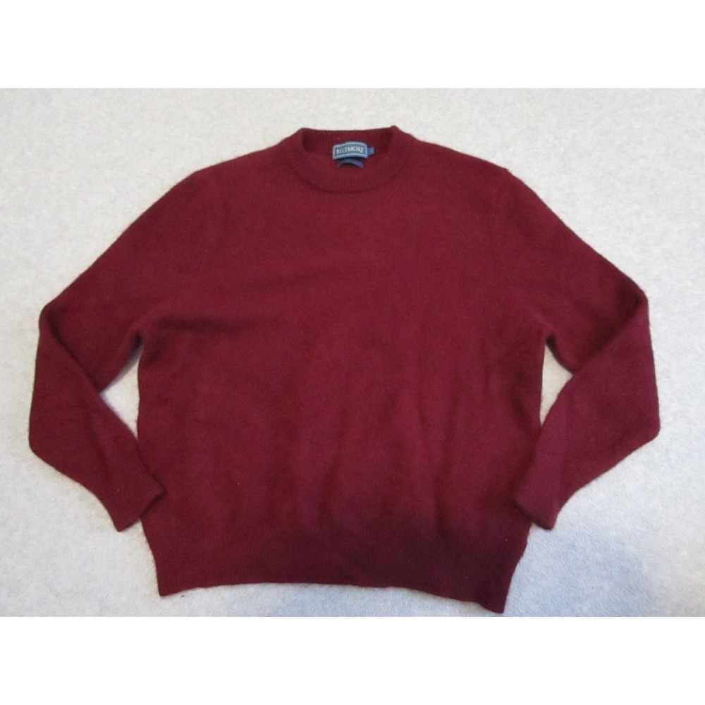 Biltmore Sweater Mens L‎ Maroon 100% Pure Cashmere Crewneck Quiet Luxury